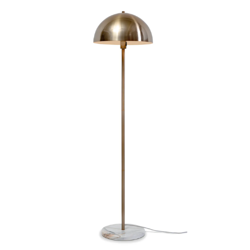t's About Romi Vloerlamp ijzer/marmer Toulouse h.150cm /kap rond dia.40x20cm goud